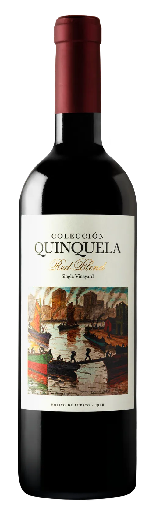 Valle De La Puerta SA LA PUERTA, Quinquela Motivo De Puerto Malbec - Cabernet Sauvignon Blend, Rosso, 2018, Chilecito. Immagine della bottiglia