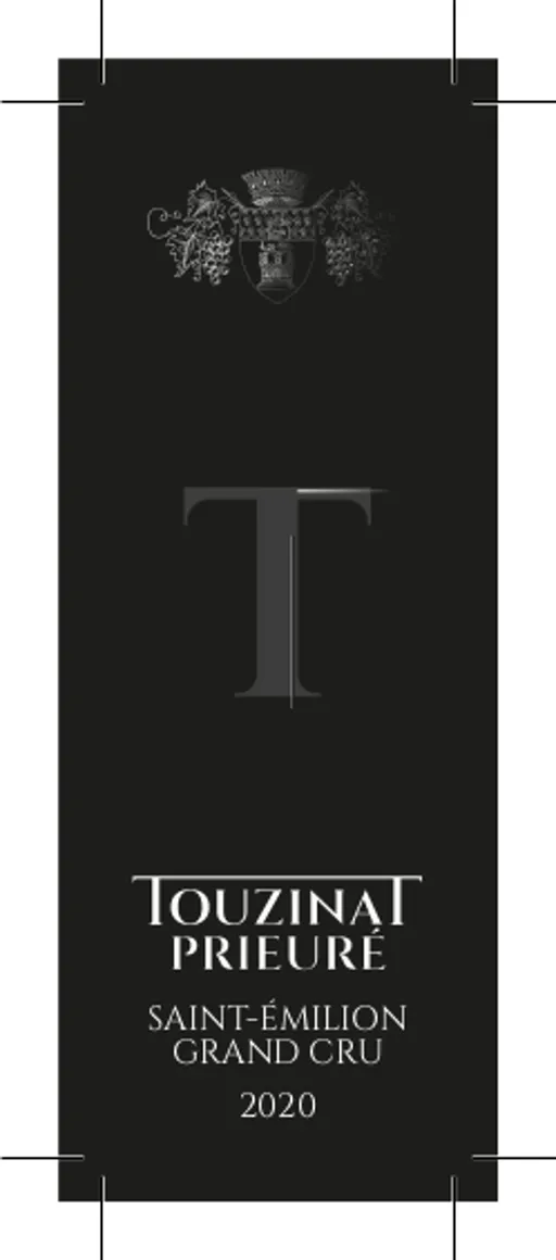 CHATEAU TOUZINAT (SAINT PEY d'ARMENS) Touzinat Prieuré, Rouge, 2020, Saint-Emilion grand cru. Étiquette