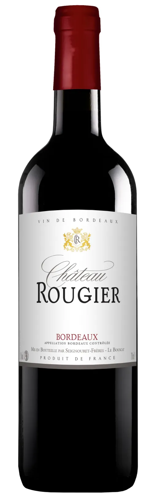 Vignobles Lobre Jean-Christophe Chateau Rougier, Tinto, 2021, Bordeaux. Imagen de botella