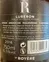 Domaine de la Royère Quercus, Tinto, 2016, Luberon. Contraetiqueta