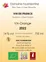 TOURMENTINE, Les Papilles Vin Orange (Bio / Organic), Blanco, 2022. Contraetiqueta