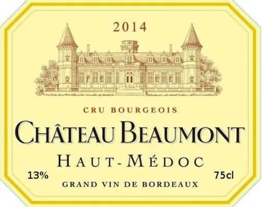 SOC CIVILE EXPLOIT CHATEAU BEAUMONT Château Beaumont, Red, 2014, Haut-Médoc. Front label