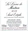SCEA DU CHATEAU MONTROSE (SAINT-ESTEPHE) LA DAME DE MONTROSE, Red, 2019, Saint-Estèphe. Back label