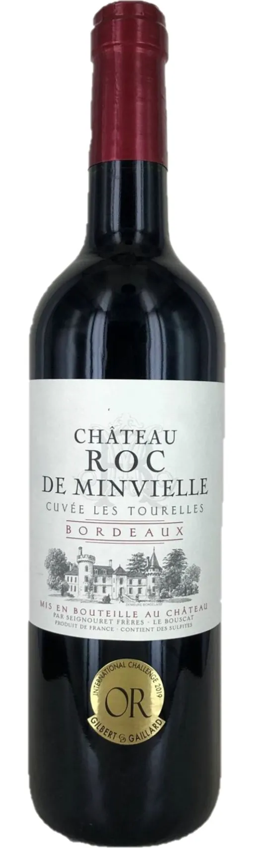 SCEA Vignobles GADRAS, SCEA CHATEAU ROC DE MINVIELLE CUVEE LES TOURELLES, Red, 2020, Bordeaux. Bottle image
