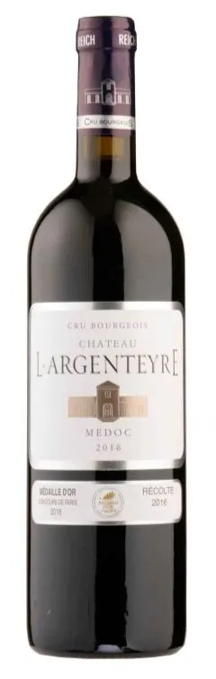 SCEA DES VIGNOBLES REICH Château L’argenteyre, Red, 2016, Médoc. Bottle image