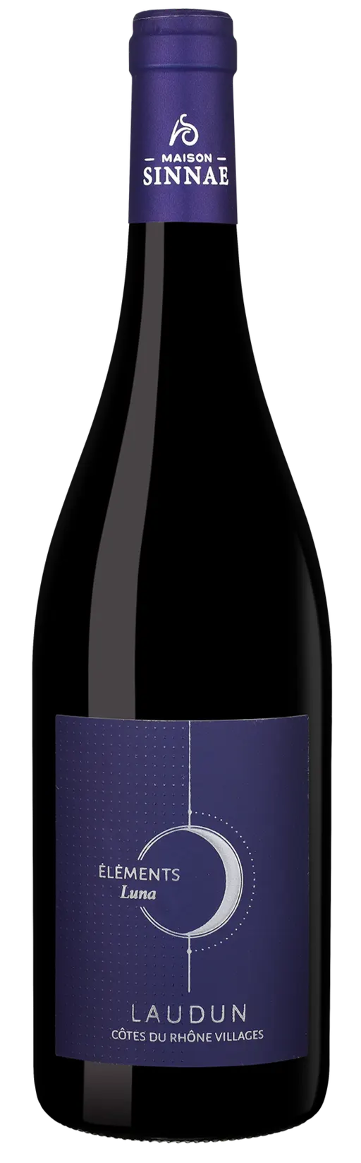 LAUDUN & CHUSCLAN VIGNERONS Elements, Luna, Rosso, 2019, Côtes du Rhône Villages Laudun. Immagine della bottiglia