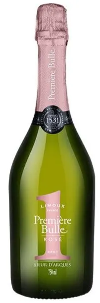 S.P.B.L.-DIVIN'AUDE-CAVE JULIETTE-CAVE DU BOULEVARD SAINT ANDRE-CAVE STEPHANIE VANEL-LE La Première Bulle, Rosé, 2018, Crémant de Limoux. Flaschenabbildung