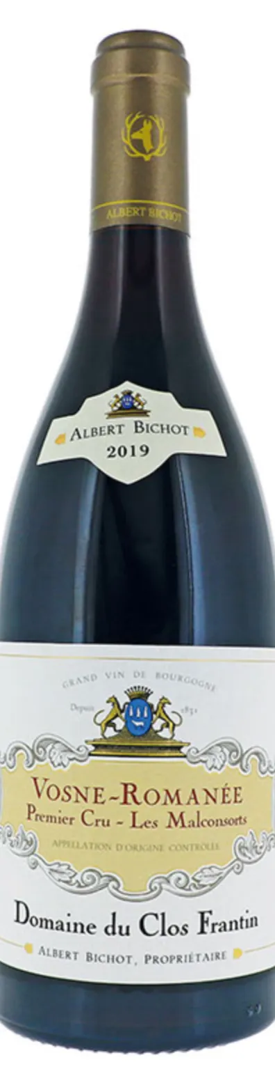 DOMAINE DU CLOS FRANTIN SOC Les Malconsorts, Rouge, 2019, Vosne-Romanée premier cru. Image de la bouteille