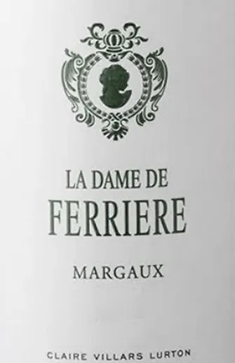 Château Ferrière LA DAME DE FERRIERE, Red, 2014, Margaux. Front label