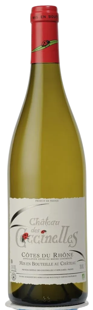 CHATEAU DES COCCINELLES (DOMAZAN) Château des Coccinelles, Bianco, 2022, Côtes du Rhône. Immagine della bottiglia