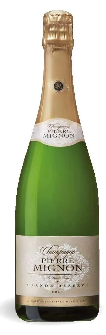 CHAMPAGNE PIERRE MIGNON, GRANDE RÉSERVE, Blanco, NV, Champagne. Imagen de botella