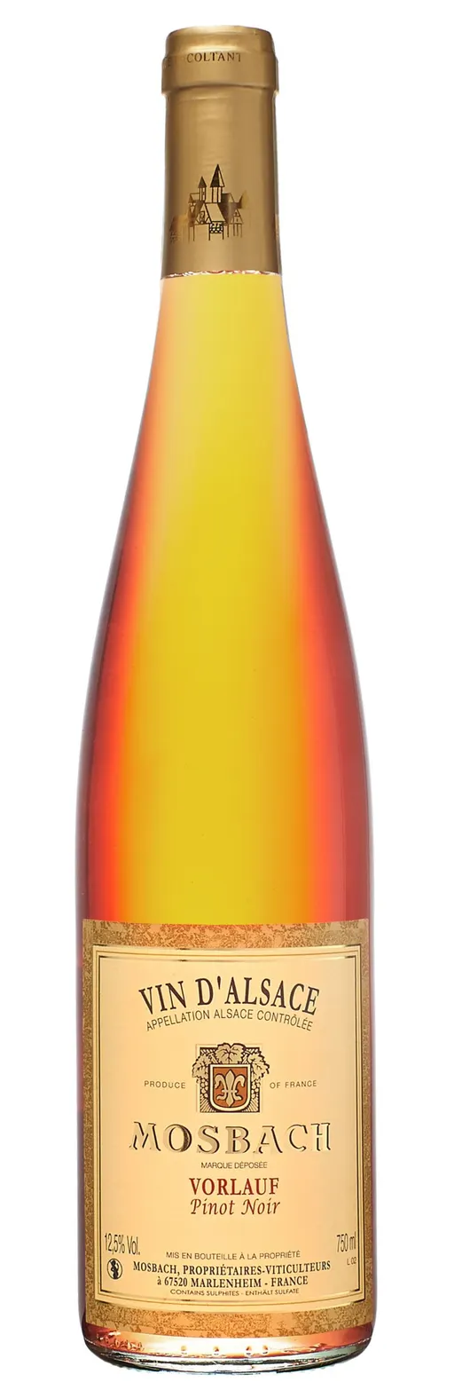 EARL MOSBACH (MARLENHEIM) Pinot Noir Rosé Vorlauf Mosbach, Rosé, 2021, Alsace ou Vin d'Alsace. Image de la bouteille