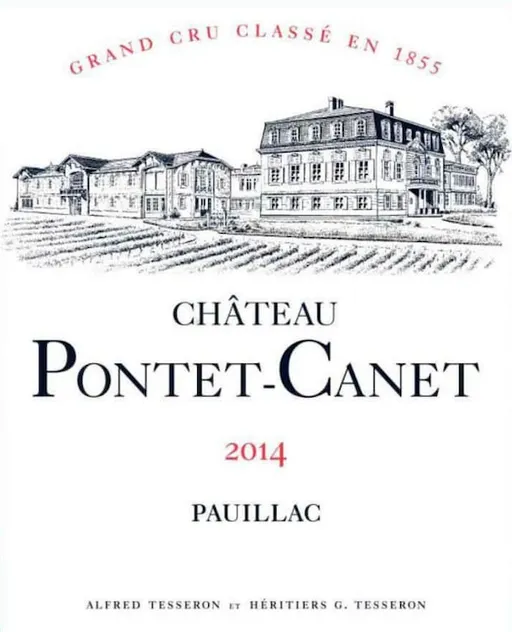 CHATEAU PONTET CANET Château Pontet-Canet, Cinquième Cru Classé, Rouge, 2014, Pauillac. Étiquette