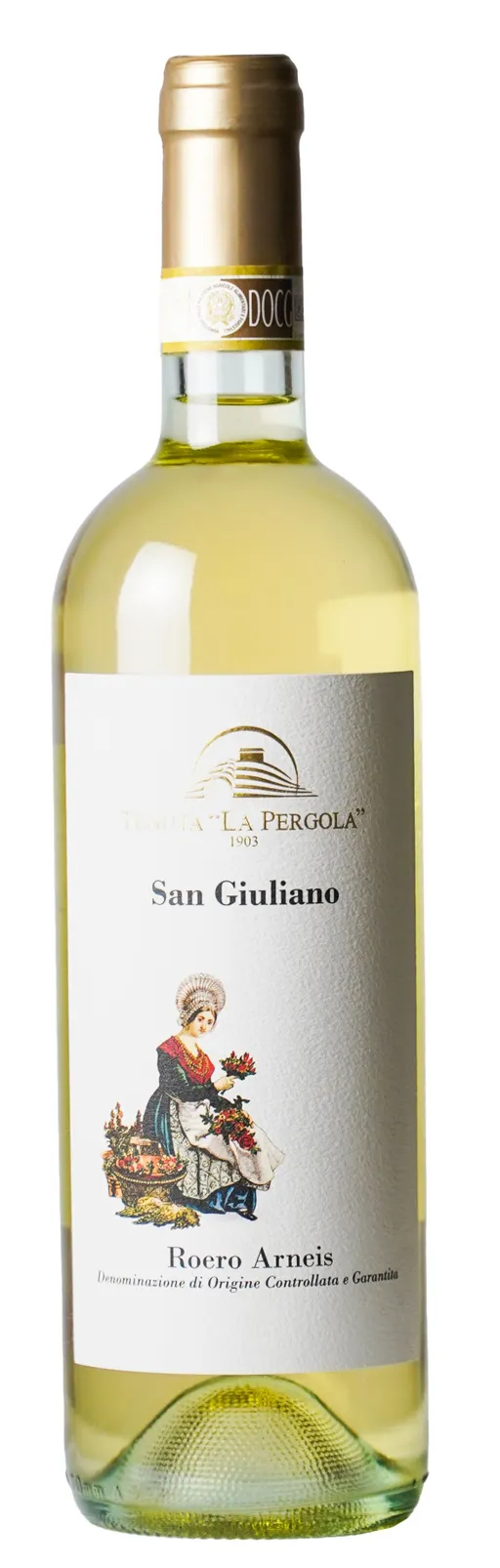 Tenuta la Pergola di Bodda Alessandra San Giuliano, Roero Arneis DOCG, Bianco, 2022, Roero. Immagine della bottiglia