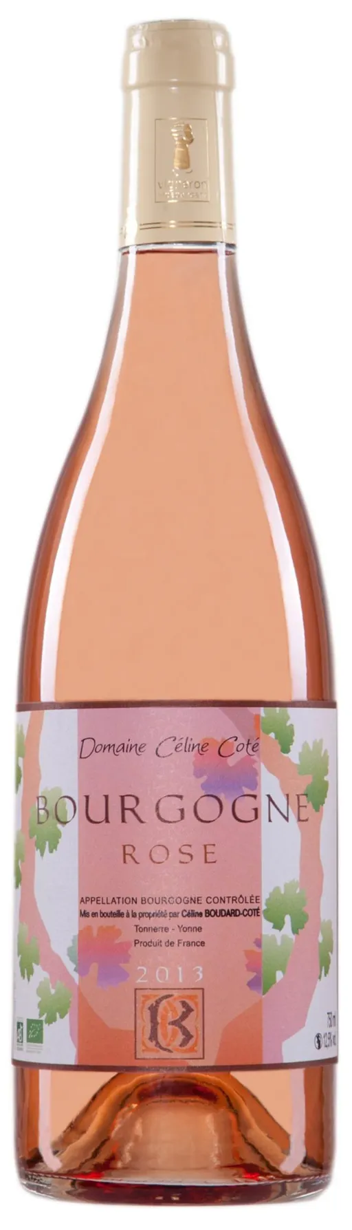 CELINE COTE Domaine Celine Cote, Rosato, 2013, Bourgogne. Immagine della bottiglia
