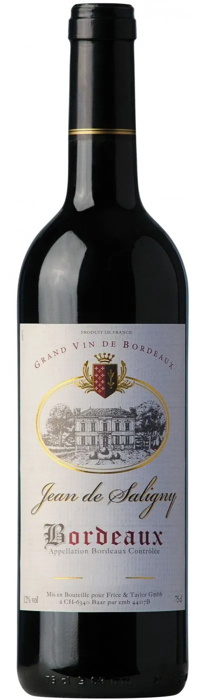 Château De La Rivière JEAN DE SALIGNY, Red, 2018, Bordeaux. Bottle image