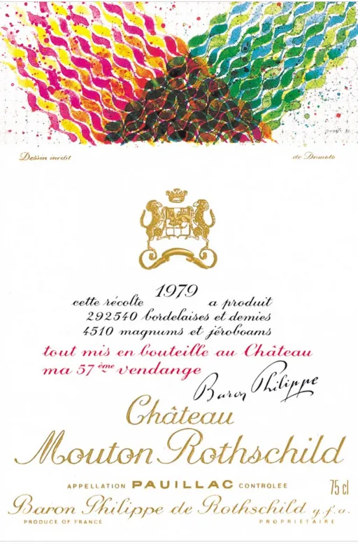 Château Mouton Rothschild, Premier Grand Cru Classé, Rosso, 1979, Pauillac. Etichetta frontale