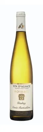 GFA MOSBACH (MARLENHEIM) Riesling Cuvée Particulière Mosbach, Blanco, 2020, Alsace ou Vin d'Alsace. Imagen de botella