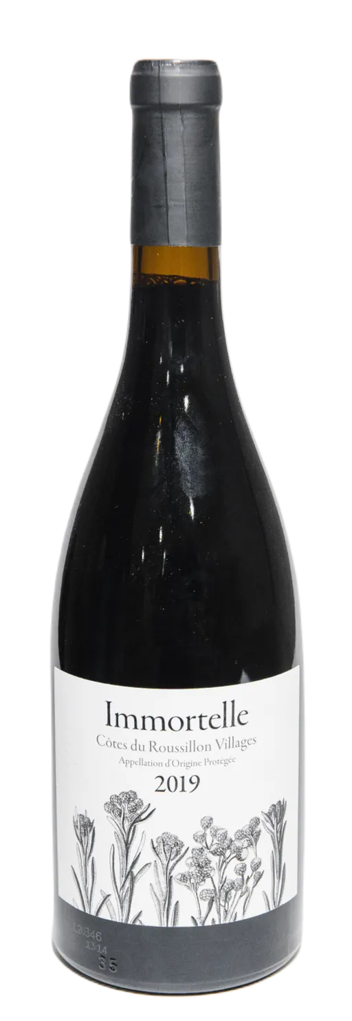 Bousquet et Fils Immortelle, Rosso, 2019, Côtes du Roussillon Villages. Immagine della bottiglia