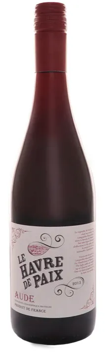 LES GRANDS CHAIS DE FRANCE (LANDIRAS) LE HAVRE DE PAIX, Tinto, 2015, Aude. Imagen de botella