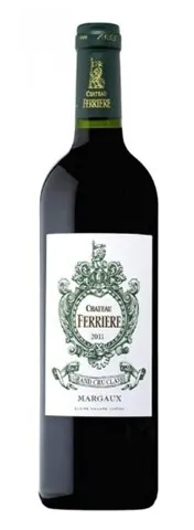 Château Ferrière, Troisième Cru Classé, Red, 2011, Margaux. Bottle image