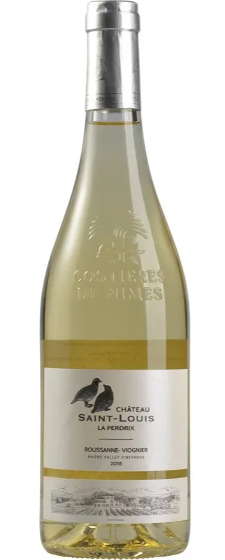 Château Saint-Louis La Perdrix L'Envol, Blanc, 2018, Costières de Nîmes. Image de la bouteille