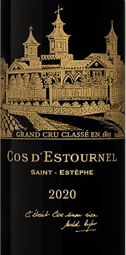 DOMAINES REYBIER Château Cos d’Estournel, Deuxième Cru Classé, Rouge, 2020, Saint-Estèphe. Étiquette