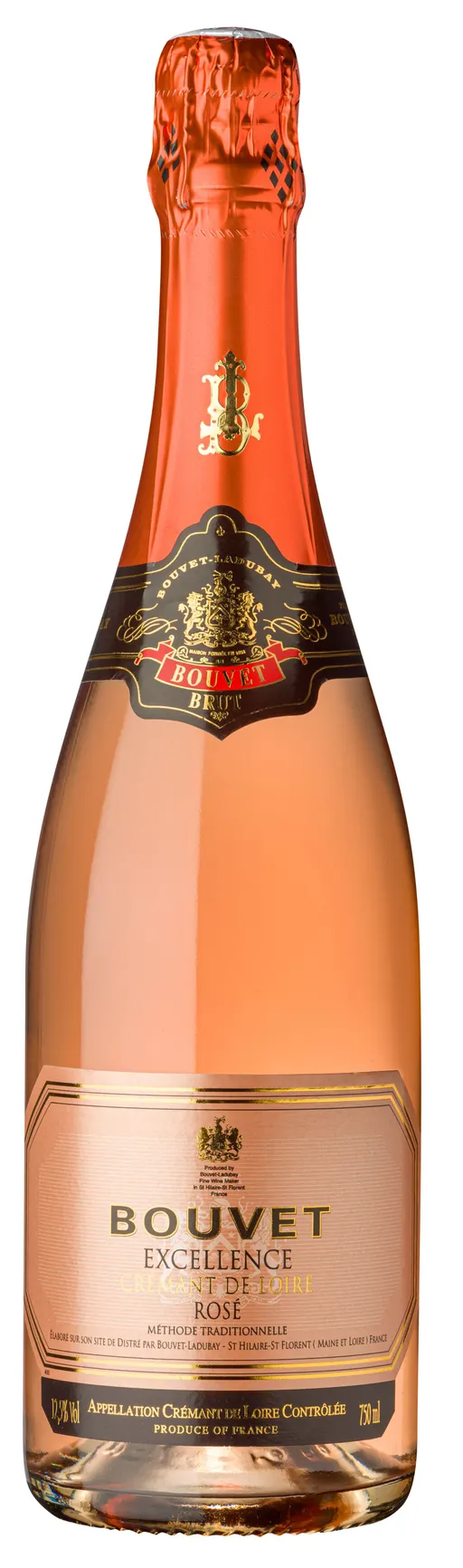 Bouvet Ladubay Excellence, Rosé, NV, Crémant de Loire. Flaschenabbildung