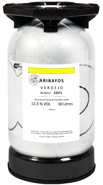 Abadia de Aribayos Aribayos, Wine on Tap Verdejo, White, 2021, Castilla y León. Bottle image