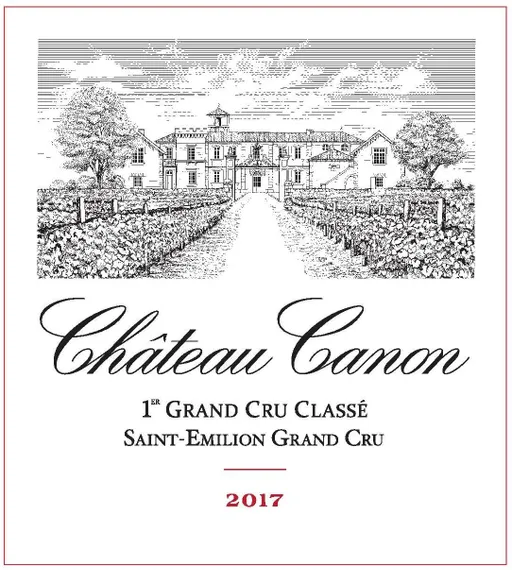 CHATEAU CANON (SAINT-EMILION) Château Canon, Premier Grand Cru Classé, Rot, 2017, Saint-Emilion grand cru. Das vordere Etikett