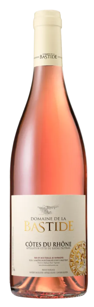 Vincent Boyer Domaine De La Bastide, Rosato, 2020, Côtes du Rhône. Immagine della bottiglia