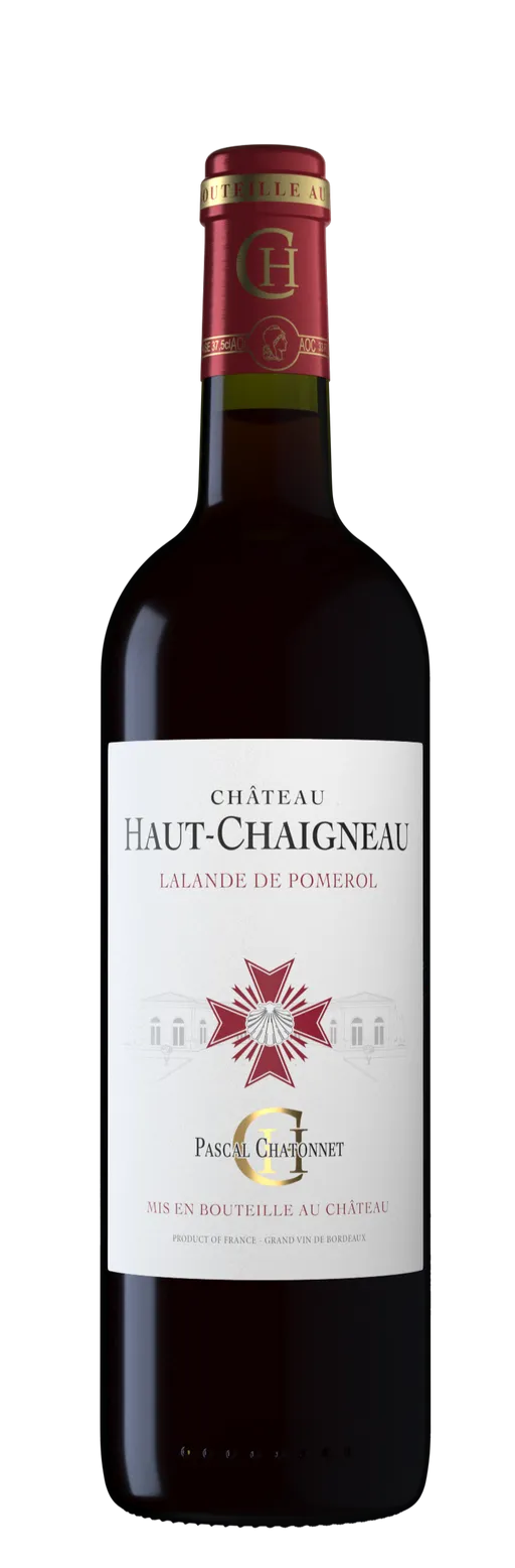 Scev Vignobles Chatonnet Château Haut-Chaigneau, Rosso, 2018, Lalande-de-Pomerol. Immagine della bottiglia