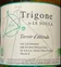 SARL LE SOULA (PRUGNANES) Trigone by Le Soula, Terroir d'Altitude, Bianco, 2019. Etichetta frontale