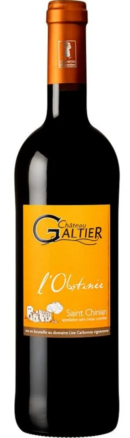 Domaine Galtier L'Obstinée, Rosso, 2016, Saint-Chinian. Immagine della bottiglia