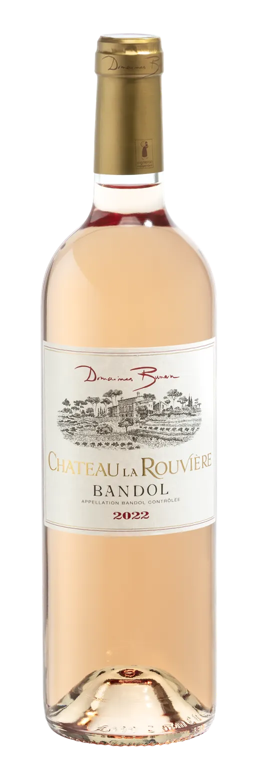 Scea domaines Bunan Ch. La Rouvière, Rosé, 2022, Bandol. Image de la bouteille