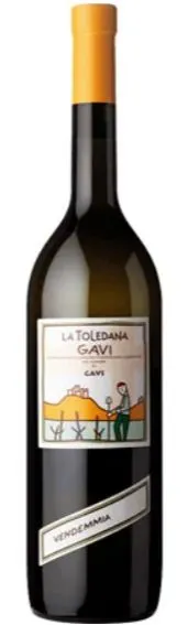 La Toledana, Weiß, 2018, Gavi / Cortese di Gavi. Flaschenabbildung