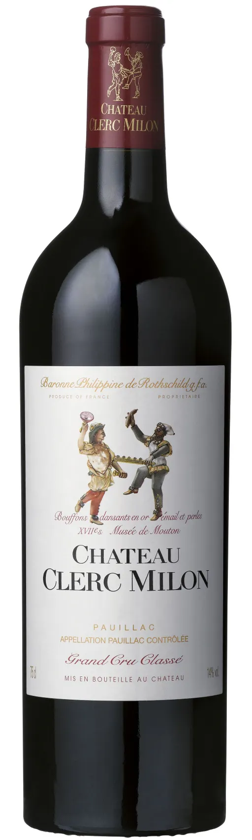 Château Clerc Milon, Cinquième Cru Classé, Rot, 2016, Pauillac. Flaschenabbildung