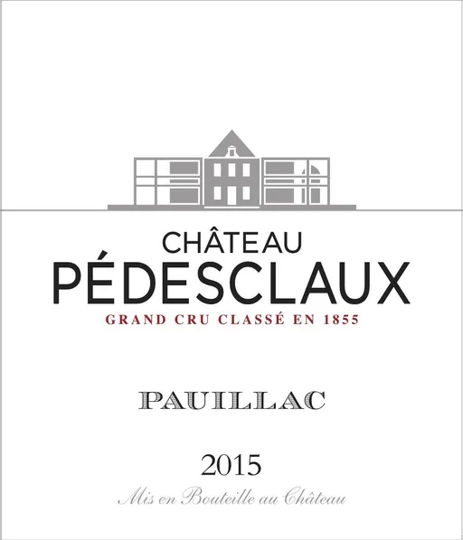 SCEA DU CHATEAU PEDESCLAUX (PAUILLAC) Château Pédesclaux, Cinquième Cru Classé, Rouge, 2015, Pauillac. Étiquette
