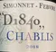SIMONNET FEBVRE (CHABLIS) D1840, Blanco, 2018, Chablis. Etiqueta frontal