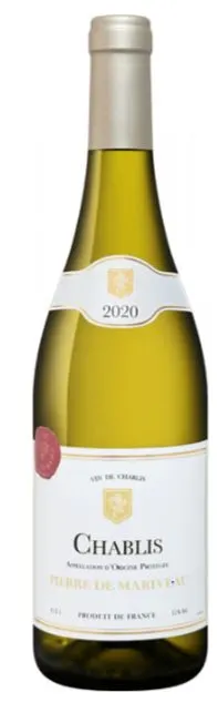 Château De La Rivière PIERRE DE MARIVEAU, White, 2020, Chablis. Bottle image