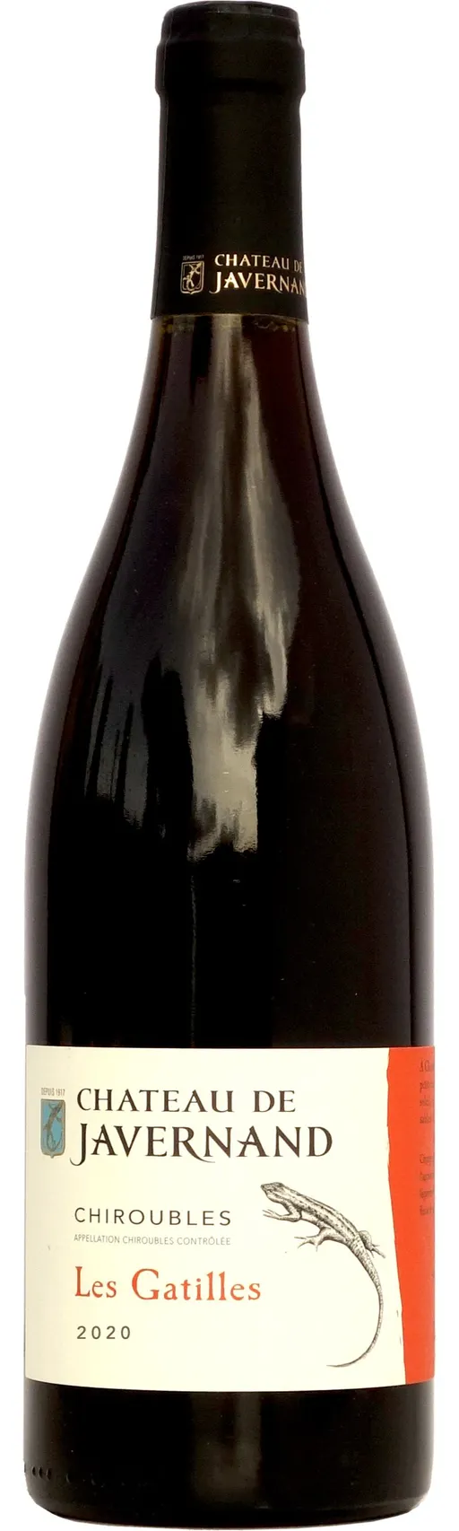 CHÂTEAU DE JAVERNAND, Les Gatilles, Rosso, 2020, Chiroubles. Immagine della bottiglia