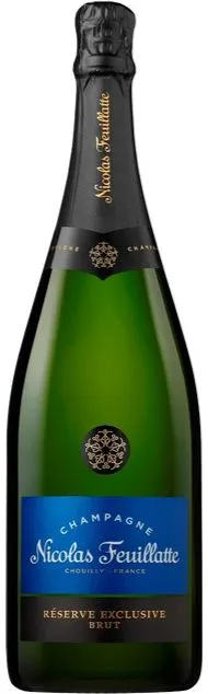 CENTRE VINICOLE - CHAMPAGNE NICOLAS FEUILLATTE - CV-CNF - CHAMPAGNE CASTELNAU/SOCIETE DES PRODUCTEUR (CHOUILLY) Nicolas Feuillatte, Réserve Exclusive, Blanc, NV, Champagne. Image de la bouteille