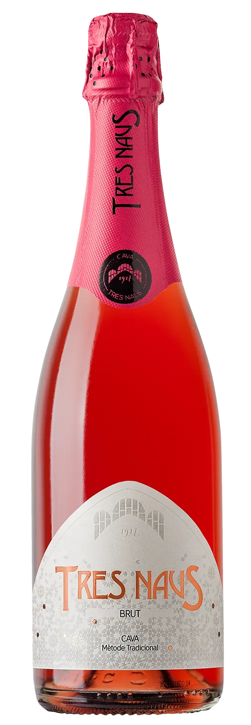 Domenio Wines by Cellers Domenys LES TRES NAUS, Oscuro, Rosé, NV, Cava. Image de la bouteille