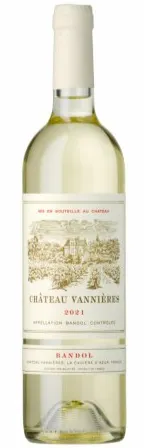 Château Vannières, Blanco, 2021, Bandol. Imagen de botella