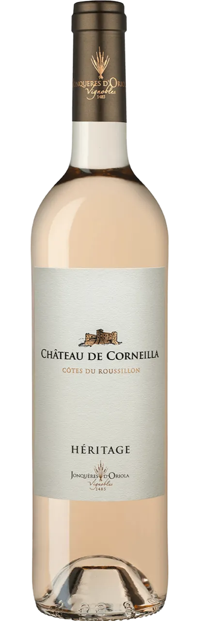 EARL Jonquères d'Oriola Château De Corneilla, Héritage, Rosé, 2019, Côtes du Roussillon. Bottle image