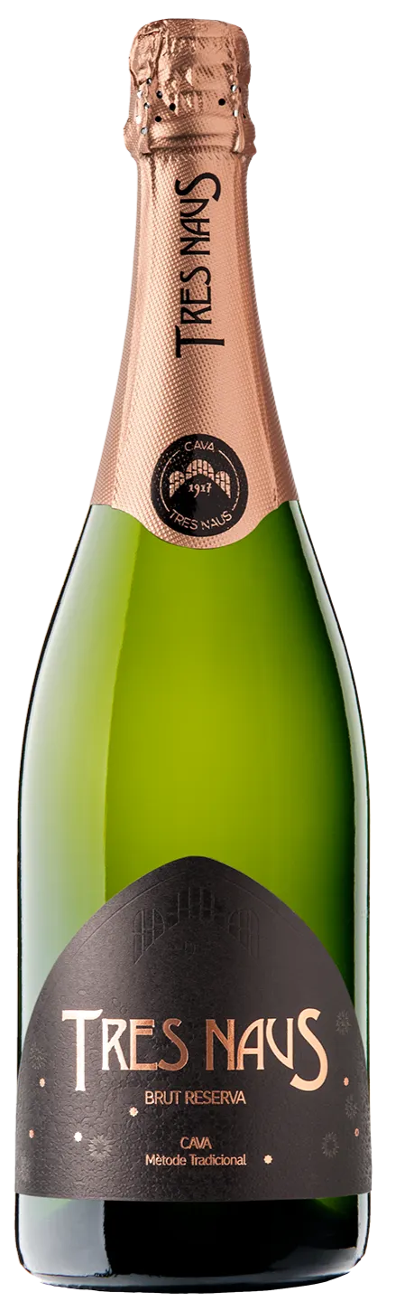 Domenio Wines by Cellers Domenys LES TRES NAUS, Reserva, White, NV, Cava. Bottle image