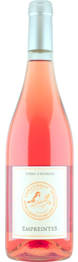 TERRE DES 2 SOURCES Empreintes, Rosé, 2024, Languedoc. Flaschenabbildung