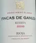 Remirez de Ganuza Fincas De Ganuza, Reserva, Rot, 2016, Rioja. Das vordere Etikett