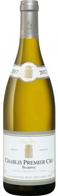Olivier Tricon, White, 2017, Chablis premier cru Beauroy. Bottle image