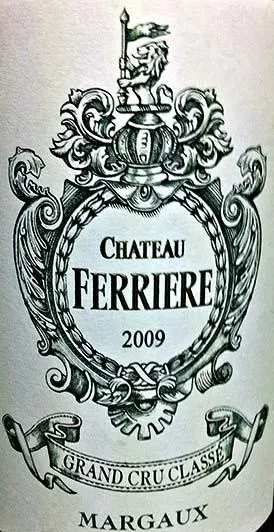 Château Ferrière, Troisième Cru Classé, Red, 2009, Margaux. Front label